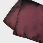 Silk Pocket Square in Claret
