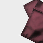 Silk Pocket Square in Claret