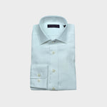 Semi Spread Collar Linen Shirt in White