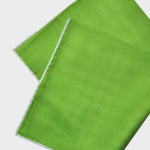Single Colour Reversible Panama Silk Pocket Square in Lime Green & Pale Green
