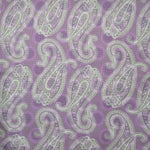 Paisley & Hoops Reversible Panama Silk Pocket Square in Violet, Green & Lime