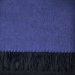 Three Panels of Colour Cashmere Scarf in Blue, Grey & Charcoal