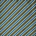 Flowers & Stripes Reversible Panama Silk Pocket Square in Green, Navy Blue & Brown