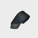 Bold Stripes Handrolled Wool Tie in Bottle Green, Blue & Grey