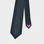 Florets Wool Tie in Blue & Green & Brown