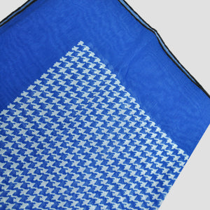 Puppy Tooth Bandana in Blue & White