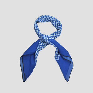 Puppy Tooth Bandana in Blue & White