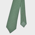 Raw Silk Handrolled Tie in Sage Green
