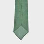 Raw Silk Handrolled Tie in Sage Green