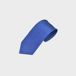 Little Repeat Diamonds Silk Tie in Blue & White