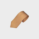 Little Repeat Florets Silk Tie in Orange & White