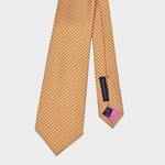 Little Repeat Florets Silk Tie in Orange & White