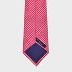Little Repeat Florets Silk Tie in Red & White