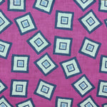 Geometrics Linen Pocket Square in Pink, Blue & Teal