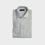 Semi Spread Collar Linen Shirt in Ecru