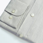 Semi Spread Collar Linen Shirt in Ecru