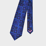 Squares Woven Silk Tie in Blues