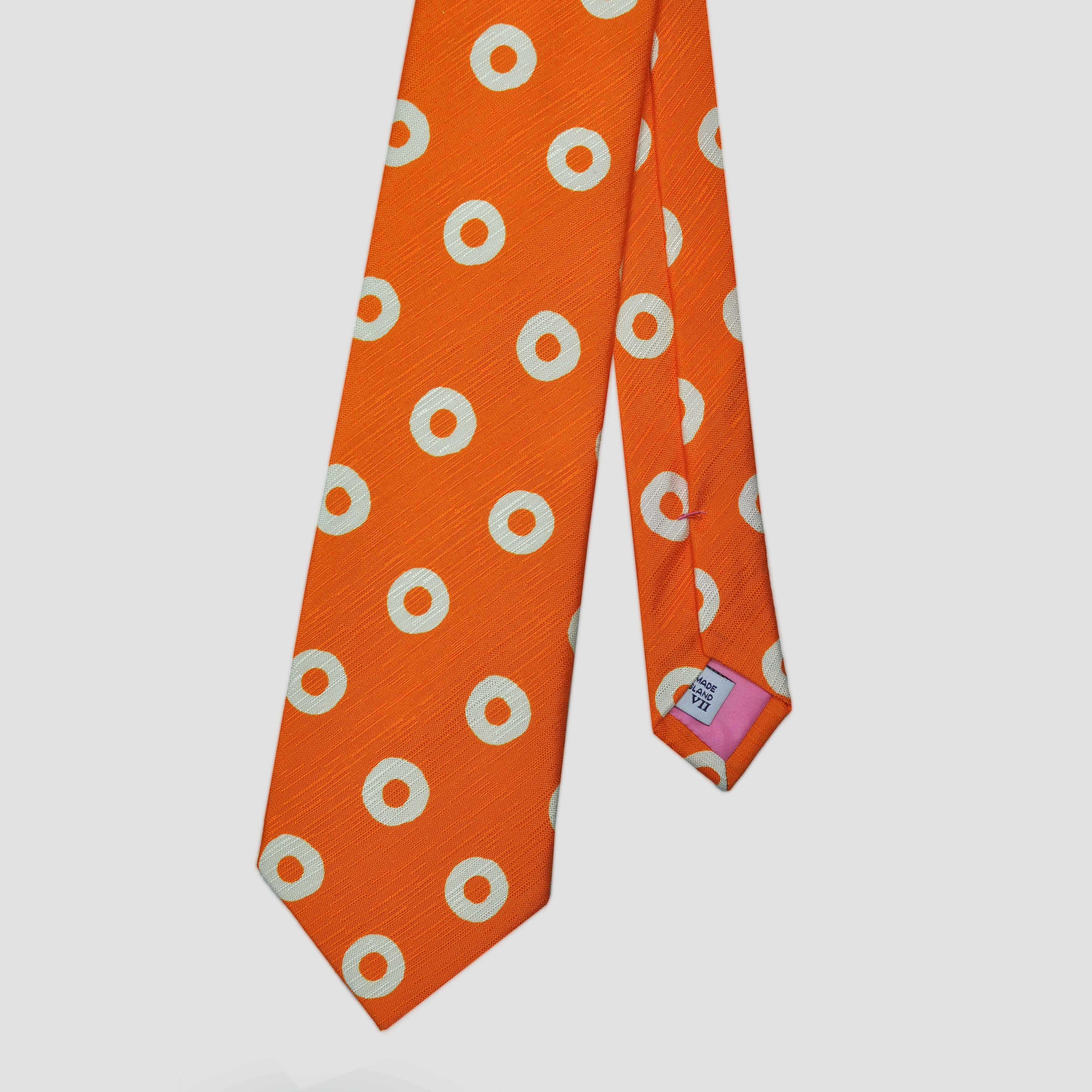 Hoops Silk Tie in Orange
