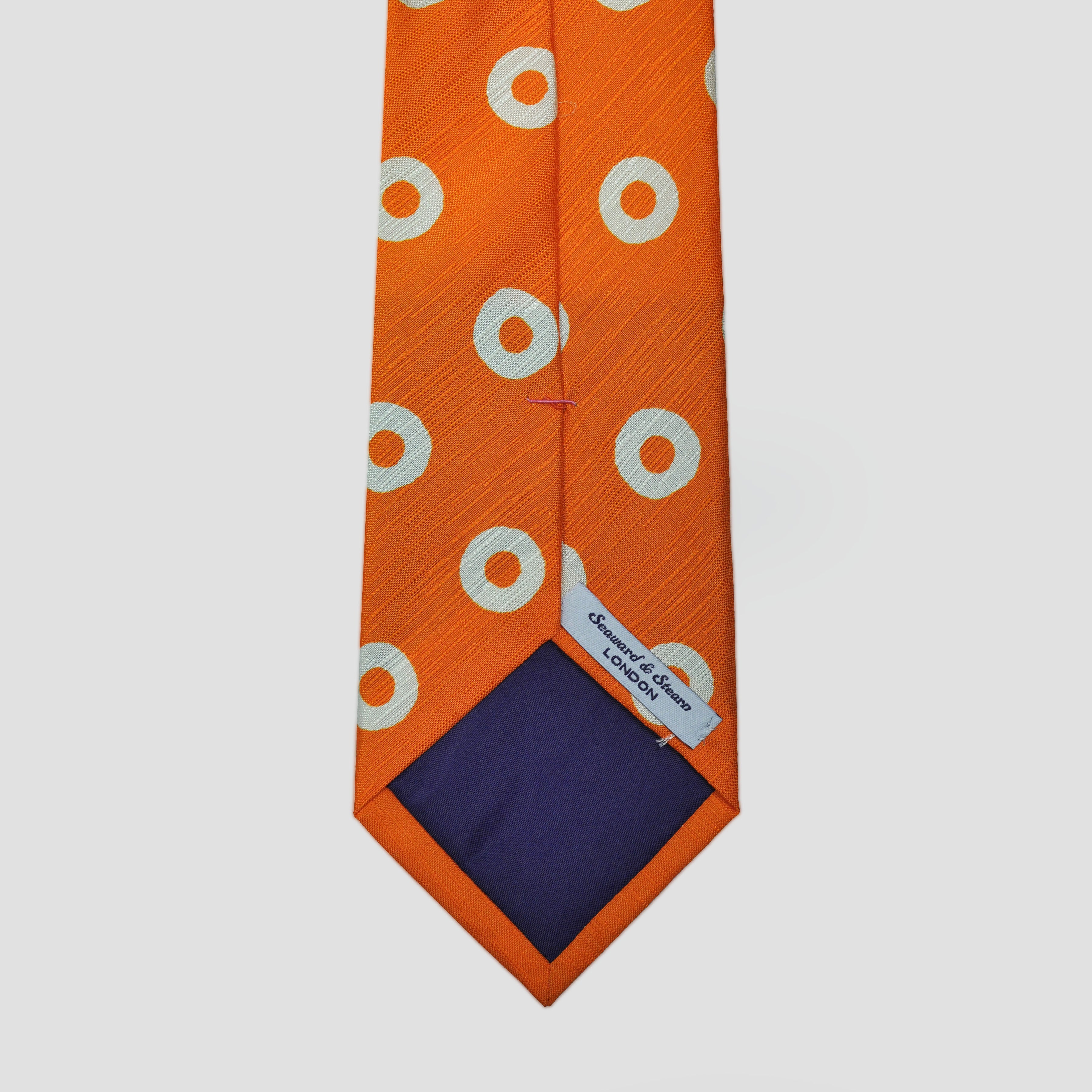 Hoops Silk Tie in Orange