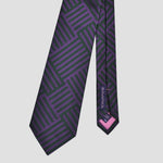 Repeat Dashes Woven Silk Tie in Purple