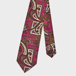 Rich & Bold Paisley Silk Tie in Pink, Purple & Olive