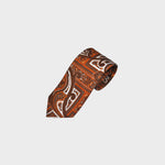 Rich & Bold Paisley Silk Tie in Ochre, Orange & Brown
