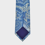 Paisley Silk & Linen Tie in Light Blue