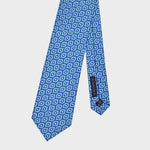 Little Repeat Retro Geometrics Silk Tie in Blue