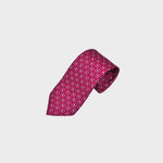 Little Repeat Retro Geometrics Silk Tie in Pink