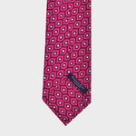 Little Repeat Retro Geometrics Silk Tie in Pink