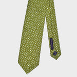 Repeat Retro Geometrics Silk Tie in Lime Green