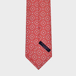 Repeat Retro Geometrics Silk Tie in Red