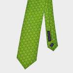 Little Repeat Retro Geometrics Silk Tie in Green