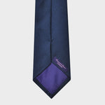 Natte Weave Silk Tie in Navy Blue
