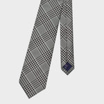 Puppy Tooth Prince of Wales Silk Tie in Brown