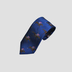 English Woven Silk 'Jockeys' Tie in Royal Blue