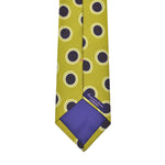 Dotty 'Dusty Silk' Print Tie in Mustard & Purple