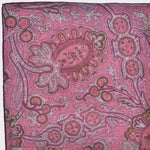 Paisley Cotton & Cashmere Pocket Square In Pink & Claret