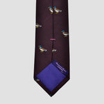 English Woven Silk 'Waddling Duck' Tie in Brown