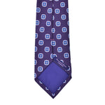 Medallion Repeat 'Dusty Silk' Print Tie in Purple & Blue