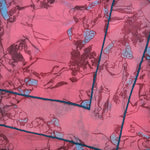 Horse Racing Cotton & Cashmere Pocket Square in Pink & Blue