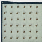 Dotty Cotton & Cashmere Pocket Square Olive, White & Blue