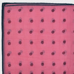 Dotty Cotton & Cashmere Pocket Square Pink, Light Pink & Blue