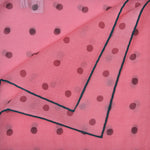 Dotty Cotton & Cashmere Pocket Square Pink, Light Pink & Blue