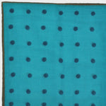 Dotty Cotton & Cashmere Pocket Square Blue, Teal & Brown