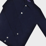 Cotton Cardigan Bazer in Navy