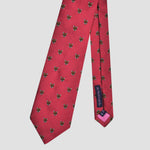 English Woven Silk 'Fox Face' Tie in Pink