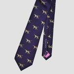 English Woven Silk 'Pointer' Tie in Purple