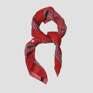 Spots & Squares Bandana in Red, Blue & White