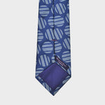 Big Broken Dots on Blue Woven Silk Tie